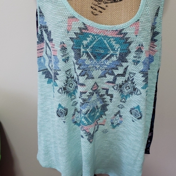 3x almost famous shades of blue Aztec/tribal print - Picture 2 of 4